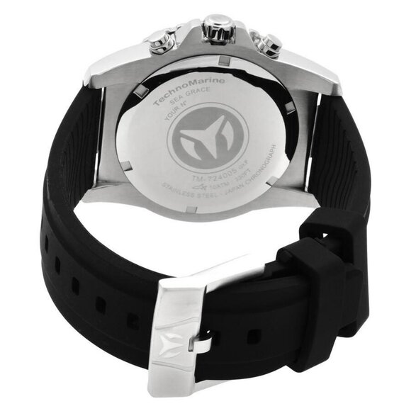 NWT Authentic Technomarine Sea Chronograph Quartz Black Dial Men's Watch - Picture 3 of 3